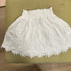 Ramy Brook white eyelet Micro Mini Skirt XS
